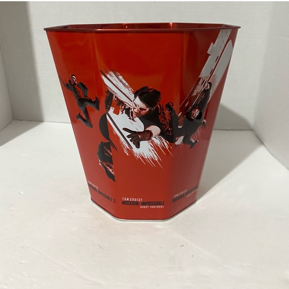 Red Mission Impossible Popcorn Tin